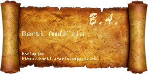 Bartl Amázia névjegykártya